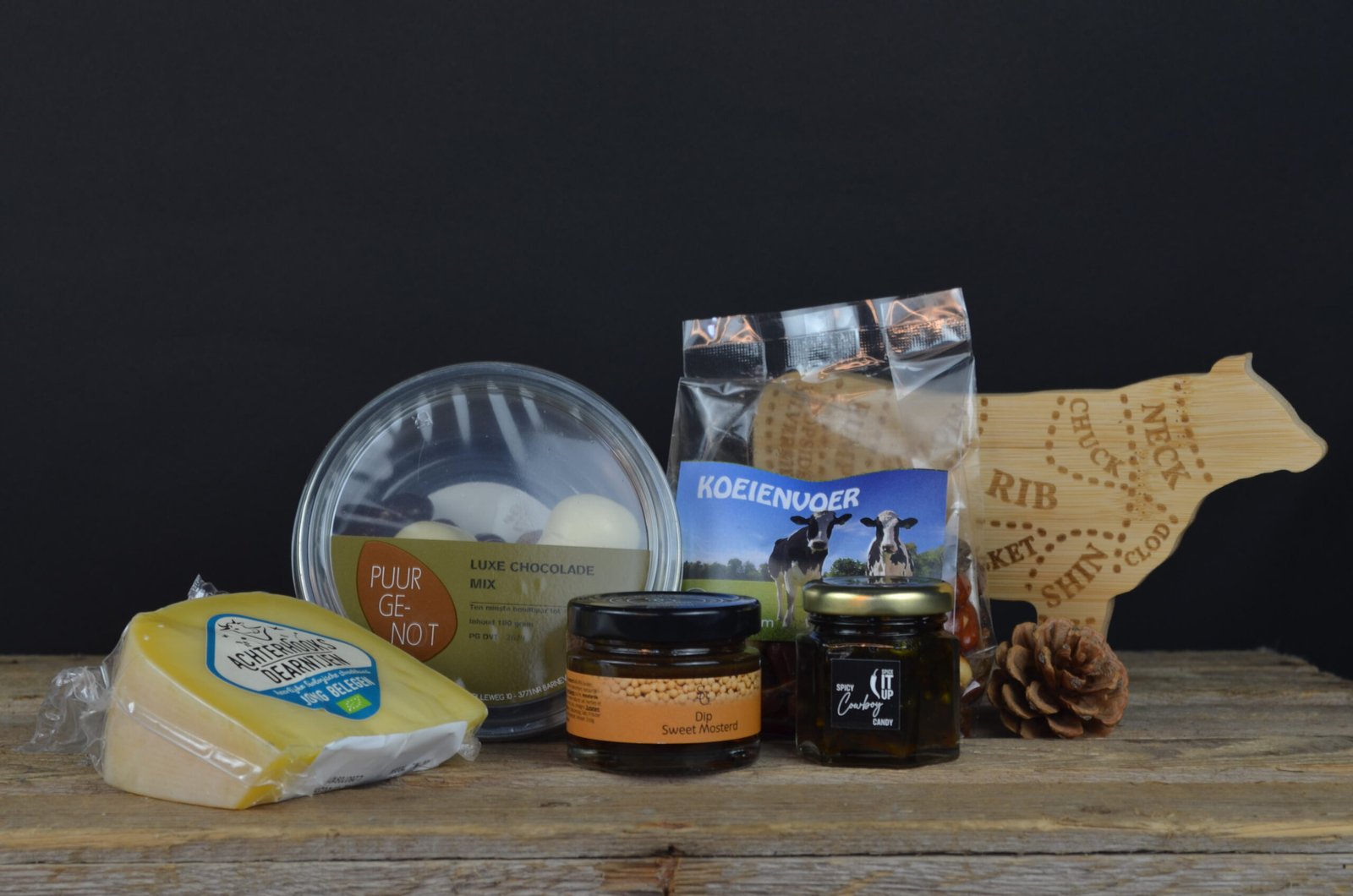 Cadeaupakket Boerenborrel met koeienplank